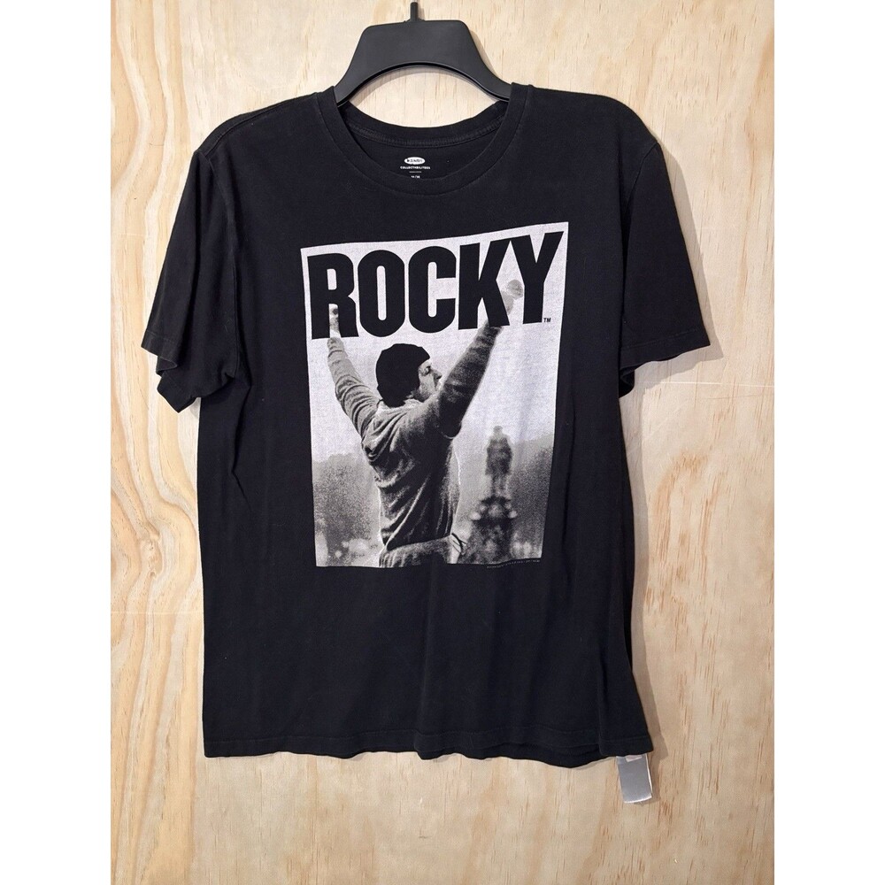 Old Navy Rocky Balboa T Shirt Mens Medium Black Graphic Tee 2017